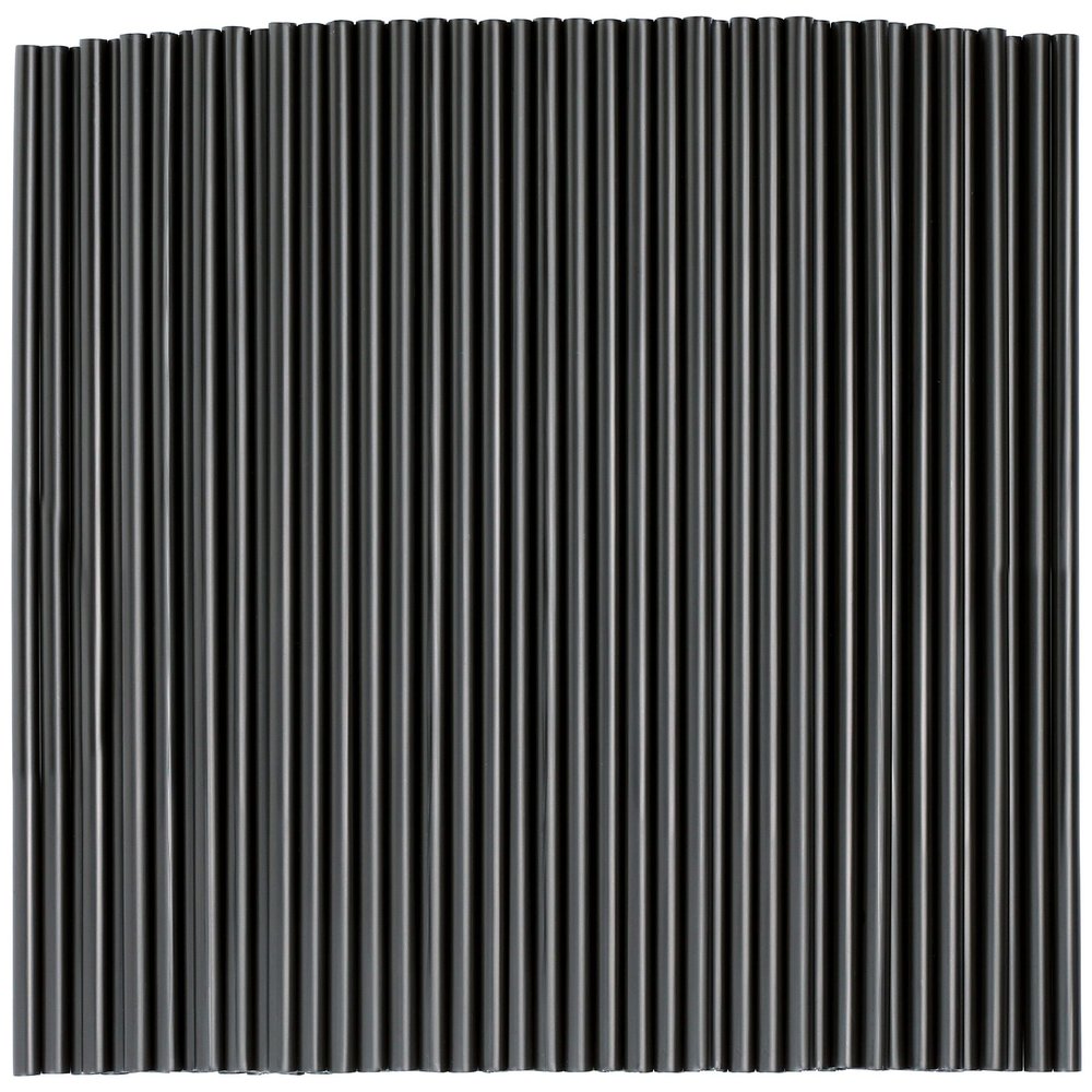 500 Pcs Black Disposable Drinking Plastic Straws.(0.23'' diameter and 8.26" long)