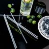 Clear Straws,100 Pcs Long Disposable Plastic Drinking Straws. (0.23''diameter and 10.2"long)-Clear view 2