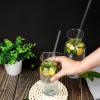 Clear Straws,100 Pcs Long Disposable Plastic Drinking Straws. (0.23''diameter and 10.2"long)-Clear view 3