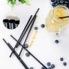 200 Pcs Black Disposable Drinking Plastic Straws.(0.23'' diameter and 8.26" long)-Black view 2