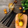 200 Pcs Black Disposable Drinking Plastic Straws.(0.23'' diameter and 8.26" long)-Black view 3
