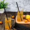 200 Pcs Black Disposable Drinking Plastic Straws.(0.23'' diameter and 8.26" long)-Black view 4