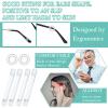 50 Pcs Eyeglasses Retainers Sets 12 Pairs Anti Slip Adhesive Glasses Nose Pads 4 Round Ear Grips 4 Silicone Ear Hooks Holders 4 Glasses Temple Tips Sleeve for Repair(Transparent) view 4