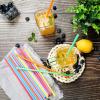 500 Pcs Colorful Disposable Drinking Plastic Straws.(0.23'' diameter and 8.26" long)-8 Colors view 3