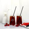 Black Straws,200 Pcs Long Disposable Plastic Drinking Straws. (0.23''diameter and 10.2"long)-Black view 4