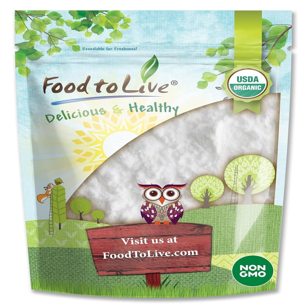 Food to Live Organic Arrowroot Flour, 2.5 Pounds  Non-GMO Powder, Fine Starch, Grain-Free, Vegan, Bulk. Rich in Dietary Fiber. Natural Food Thickener