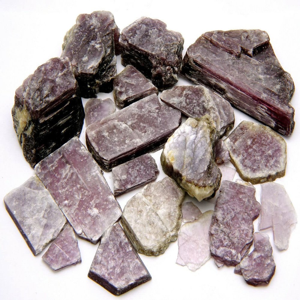 Apex Magnets Lepidolite - Crystal Pieces - 1 Pound - 1/2 up 3 inch Pieces - 1lb Bulk Lot lb