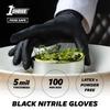 1st Choice Nitrile Gloves Disposable Latex-Free, Black, 5 Mil for Cooking, Cleaning, Auto, Food Prep, Medium, Box of 100 view 2