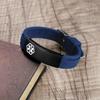 AOAMID Medical Alert Bracelets for Men Women Adjustable Free Engraving Sport Silicone Medical ID Bracelets 8.5 Inches (Blue-customize) view 2