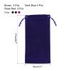 PATIKIL 17x8cm Drawstring Gift Bags, 9Pcs Soft Flannel Cloth Storage Pouch for Jewelry Glasses Wedding, Brown Dark Blue Rose Red view 2