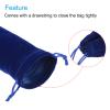 PATIKIL 17x8cm Drawstring Gift Bags, 9Pcs Soft Flannel Cloth Storage Pouch for Jewelry Glasses Wedding, Brown Dark Blue Rose Red view 3