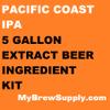 My Brew Supply Pacific Coast Beer Extract Kit | Pale Dry Malt Extract | Carabrown, Biscuit Malt, & Carapils Grain | Columbus Pellet Hops | Fermentis Safale Yeast | Priming Sugar | 5 Gallon Yield view 1