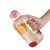 viva story Large-Capacity Transparent Sports Water Bottle Adult Outdoor Plastic Cup with Straw with Pop Open The Lid with Scale Hold Boiling Water Hot Water Portable Tumbler 2L 68oz (Pink,2000ml) view 1