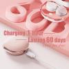Pink Ultrasonic Contact Lens Cleaner - Portable Machine with USB Charger, Solution Soak Case Kit for Soft, Colored, Hard, RGP, and OK Lenses view 4
