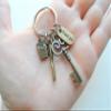 JewelryEveryday Dental Assistant, Dental Office Staff, Orthodontics Employee Thank You Keychain; Bronze Toothbrush, Floss & Key Charm Keychain view 3