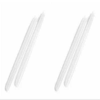 ExactFitt Silicone Rubber Anti-slip Eyeglass End Tips Ear Sock Pieces Tube Temple Sleeve for Glass Sunglass Eyeglasses TT006 (Milky White - 2 Pairs)