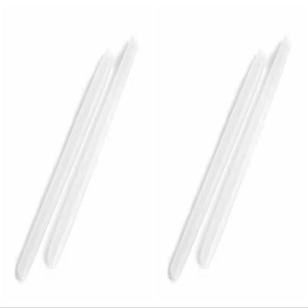 ExactFitt Silicone Rubber Anti-slip Eyeglass End Tips Ear Sock Pieces Tube Temple Sleeve for Glass Sunglass Eyeglasses TT006 (Milky White - 2 Pairs)