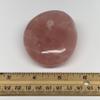 176.4g,2.7"x2.2"x1.3" Natural Untreated Rose Quartz Palm-Stone Gallet Shape Polished @Madagascar, Reiki Energy Crystal, Metaphysical, B20595 view 3