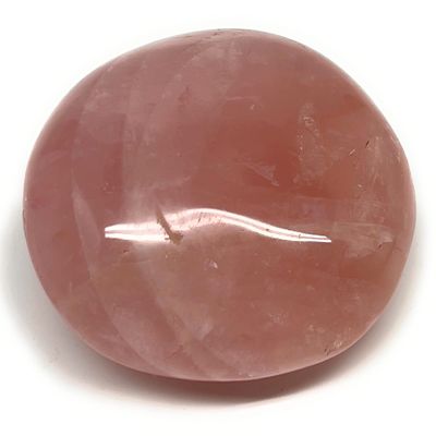 193.7g,3"x2.2"x1.3" Natural Untreated Rose Quartz Palm-Stone Gallet Shape Polished @Madagascar, Reiki Energy Crystal, Metaphysical, B20599