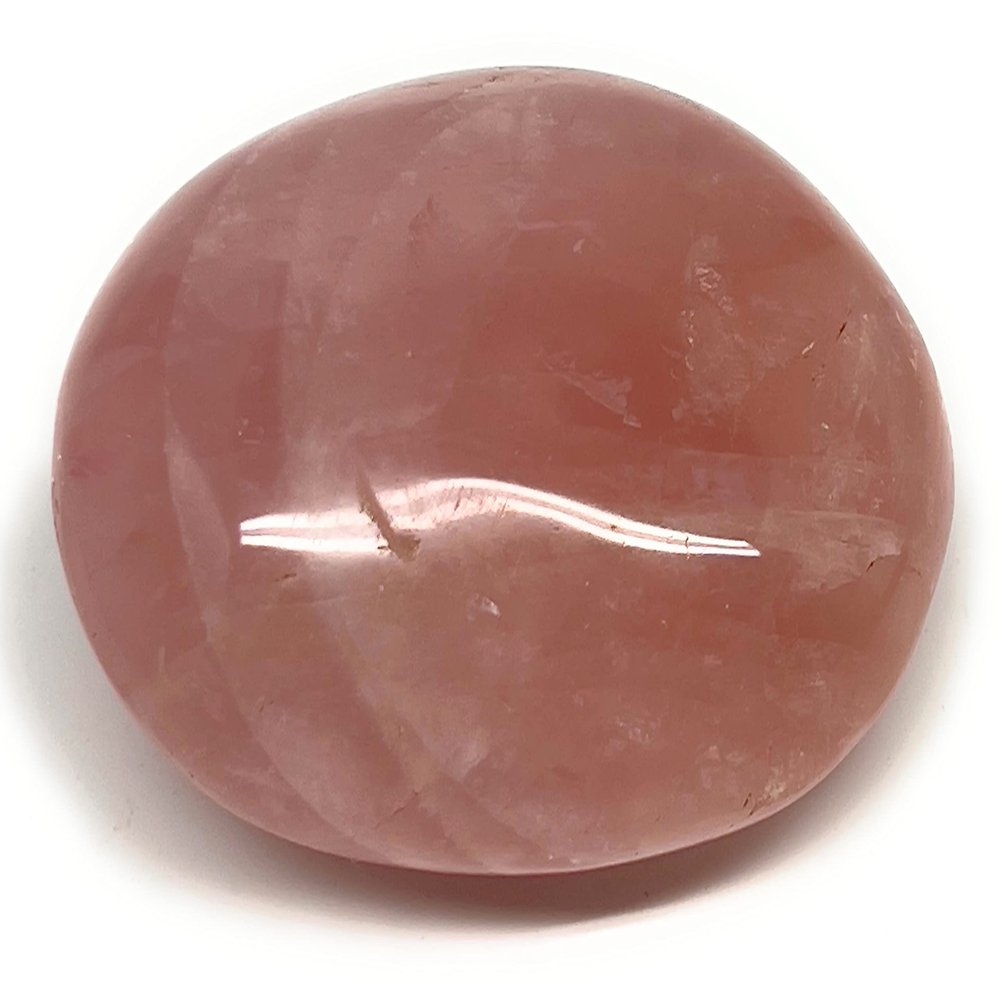 193.7g,3"x2.2"x1.3" Natural Untreated Rose Quartz Palm-Stone Gallet Shape Polished @Madagascar, Reiki Energy Crystal, Metaphysical, B20599