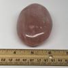 193.7g,3"x2.2"x1.3" Natural Untreated Rose Quartz Palm-Stone Gallet Shape Polished @Madagascar, Reiki Energy Crystal, Metaphysical, B20599 view 3