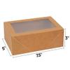 Hammont Premium Rectangular Bakery Boxes (8 Pack) | Kraft 7.5x5x3 Pastries Boxes With Clear Window | Non-glossy Gift Boxes | Cardboard Paper Boxes for Cupcakes, Treats, Gifts view 3