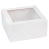 Hammont Premium Square Bakery Boxes (8 Pack) | White 6x6x3 Pastry Box With Clear Window | Non-glossy Gift Box | Cardboard Paper Box for Cupcakes, Treats, Gifts view 1