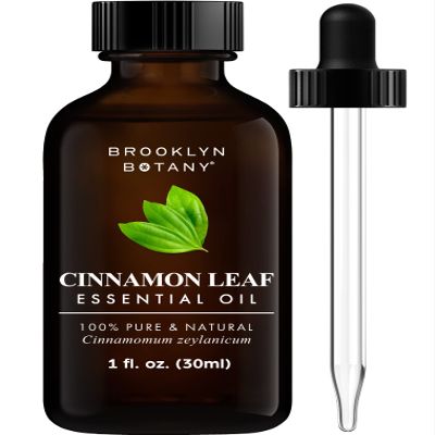Brooklyn Botany Cinnamon Leaf Essential Oil - 100% Pure and Natural - Premium Grade Oil with Dropper - for Aromatherapy and Diffuser - 1 Fl Oz