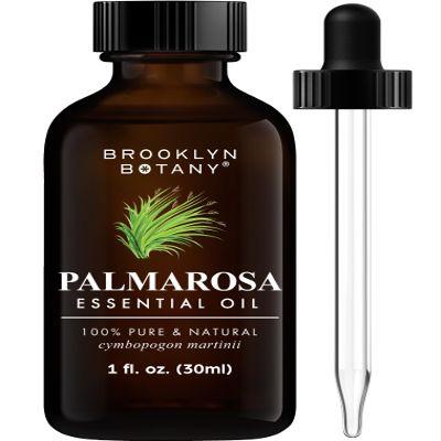Brooklyn Botany Palmarosa Essential Oil - 100% Pure and Natural - Premium Grade Oil with Dropper - for Aromatherapy and Diffuser - 1 Fl Oz