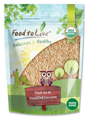 Organic Popped Amaranth, 4 Ounces Non-GMO Puffed Seeds, No Sugar Added, Vegan, Bulk Grain. Good Source of Protein. Great Pop Snack. Perfect as Topping for Breakfast Cereal, Porridge, Yogurt