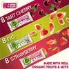 Happy Village Organic Mini Fig & Nut Bars, VARIETY (24 Packs, 0.7 OZ each), No Refined Sugar, Kosher, Non-GMO, Gluten Free, Vegan, Good Source of Fiber Snack Bars (8 Tart Cherry, 8 Fig, 8 Strawberry) view 3
