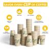 MayTree Disposable Paper Hot Coffee Cups 12 oz, Compostable & Biodegradable Bamboo Paper Cups for To Go & Ice Coffee, Water, Tea, Espresso, Chocolate, 150 Pack view 3