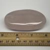 114.5g,3"x1.6"x0.9" Natural Untreated Rose Quartz Palm-Stone Gallet Shape Polished @Madagascar, Reiki Energy Crystal, Metaphysical, B20519 view 2