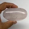 114.5g,3"x1.6"x0.9" Natural Untreated Rose Quartz Palm-Stone Gallet Shape Polished @Madagascar, Reiki Energy Crystal, Metaphysical, B20519 view 4