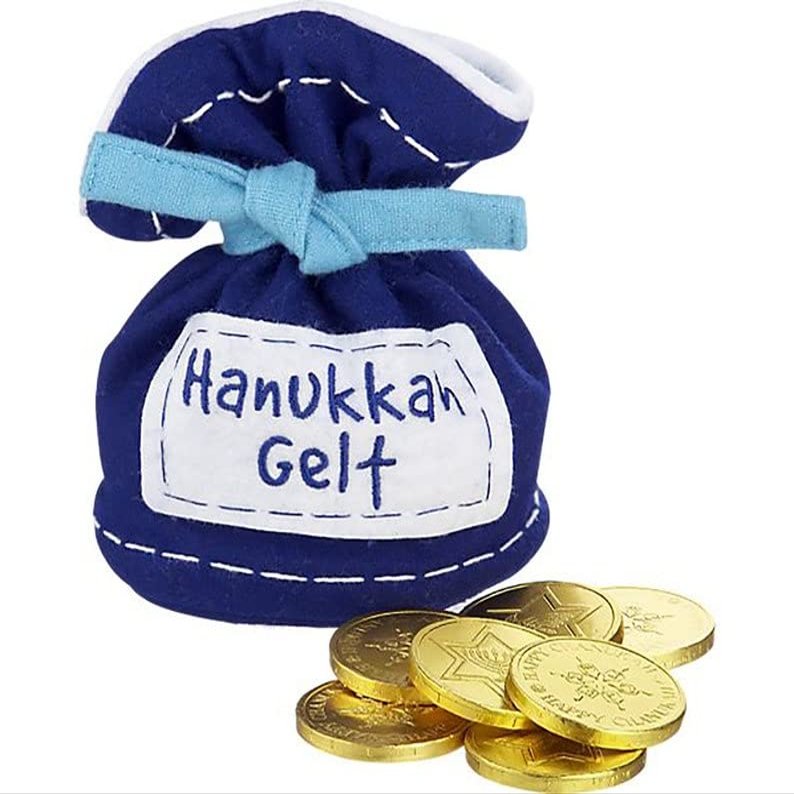 1/2 Sheet - Hanukkah Gelt Religious - D9325 - 2D Edible Cake Cupcake Party Topper