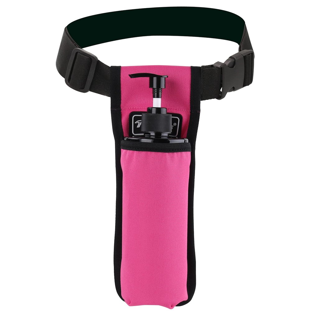 Massage Oil Holster Bottle Bag - Lotion Holster for Massage Therapists (1kd9D-Rose Red)