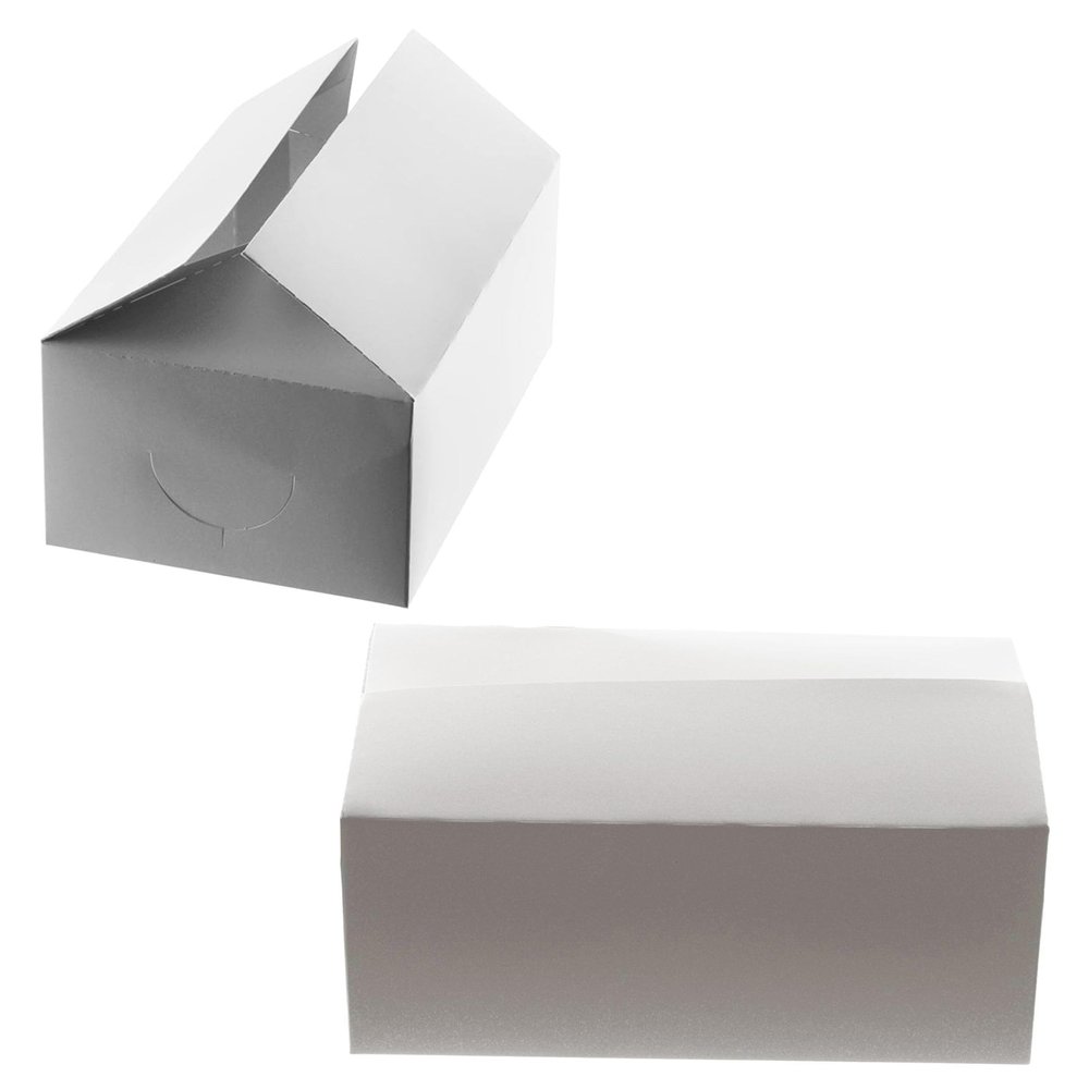 [300 Pack] White Treat Gift Boxes  7 x 4 x 3 inches  Flat Top Paper Boxes for Snacks, Bakery Goods, Birthdays, and Weddings, Baby Shower Favor, Restaurant To go Box