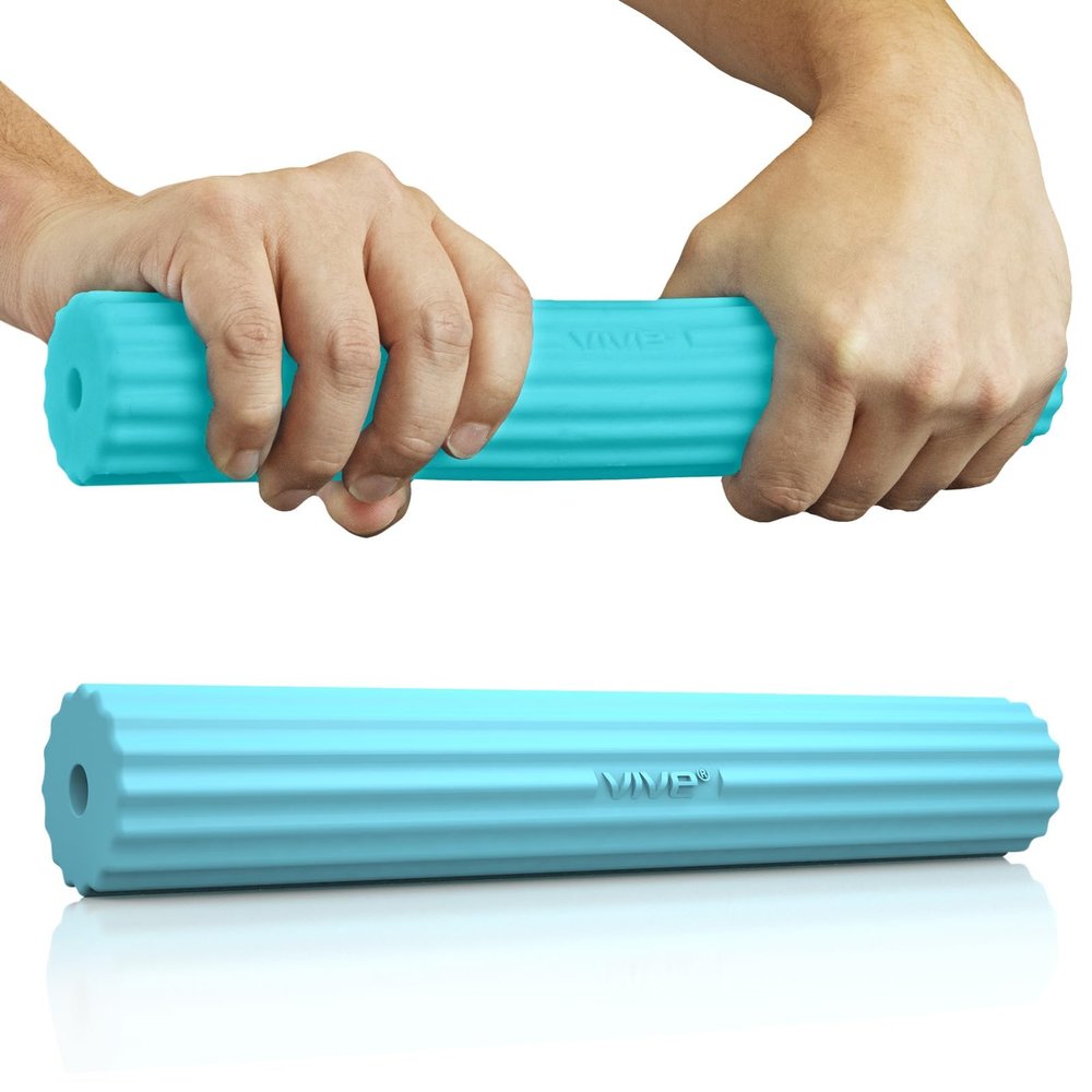 Vive Flex Therapy Bar for Tennis Elbow Relief (Light) - Physical Therapy Aid, Improve Tendonitis & Grip Strength - Resistance for Golfers, Hand, Epicondylitis, Equipment - Strengthens Wrist & Forearm