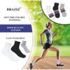 BRAZIZ Diabetic Ankle Socks, Non-Binding Circulatory Doctor Approved Cushion Cotton Quarter Socks for Mens Womens 12 Pack (9-11, GREY) view 2