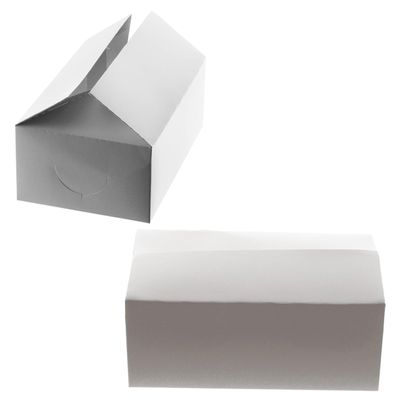 [1000 Pack] White Treat Flat Gift Boxes - 7 x 4 x 3 inches - Paper Snack, Flat Top Paper Treat, Barn Boxes - Bakery Box, White Gift, Birthday's, Weddings, Baby Shower Favor, Restaurant To go Box