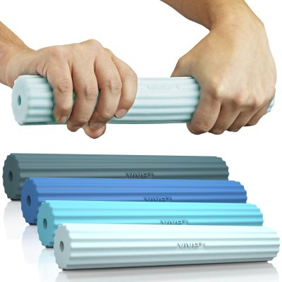 Vive Flex Therapy Bar for Tennis Elbow Relief (4 Pack) - Physical Therapy Aid to Improve Tendonitis & Grip Strength - Resistance for Golfers, Hand, Epicondylitis - Strengthens Wrists & Forearm