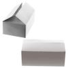 [250 Pack] White Treat Flat Gift Boxes - 7 x 4 x 3 inches - Paper Snack, Flat Top Paper Treat, Barn Boxes - Bakery Box, White Gift, Birthday's, Weddings, Baby Shower Favor, Restaurant To go Box view 1