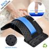 Back Stretcher Multi Level Adjustable by Office Lab- Lumbar, Spinal, Sciatic, Scoliosis, accu-Pressure and Pain Reliever- Lower and Upper Back Support- Back Massager, Black and Blue view 3