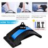 Back Stretcher Multi Level Adjustable by Office Lab- Lumbar, Spinal, Sciatic, Scoliosis, accu-Pressure and Pain Reliever- Lower and Upper Back Support- Back Massager, Black and Blue view 4