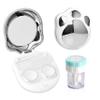 Contact Lens Travel Kit with Cleaner Washer, Portable Contact Box with Mirror Tweezers Remover Tool Solution Bottle for Daily Outdoor (Silver2) view 1