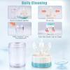 Contact Lens Travel Kit with Cleaner Washer, Portable Contact Box with Mirror Tweezers Remover Tool Solution Bottle for Daily Outdoor (Silver2) view 3