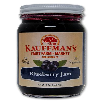 Kauffman Orchards Blueberry Jam, All Natural, No Preservatives, 9 Oz. (Pack of 2)