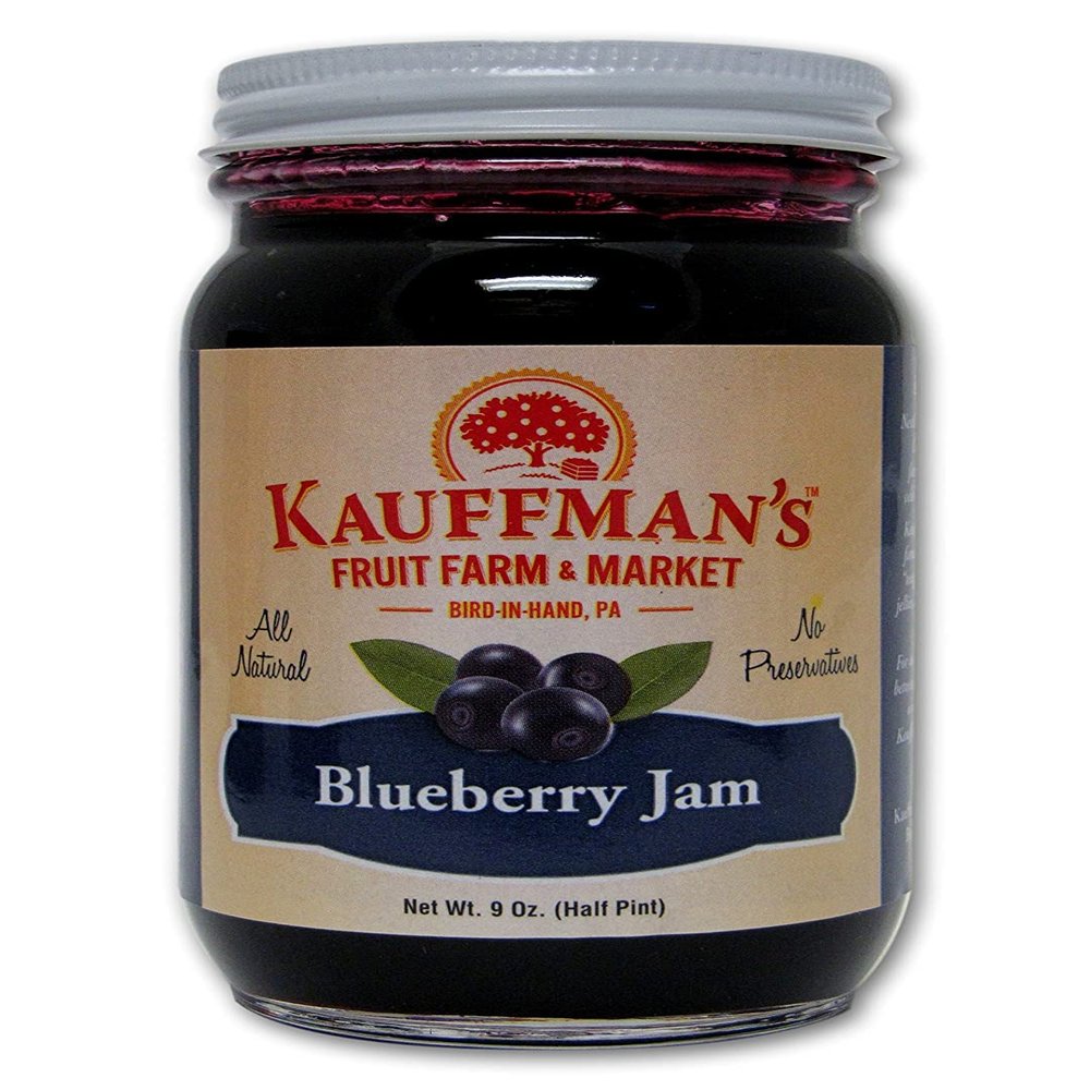 Kauffman Orchards Blueberry Jam, All Natural, No Preservatives, 9 Oz. (Pack of 2)