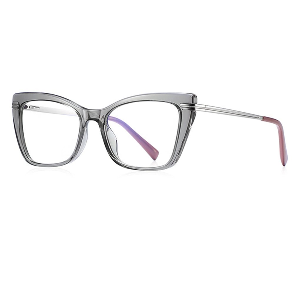 Bbllabulling Cat Eye Fashion Ladies Reading Glasses Spring Hinge Readers for Women (gray, 2.0, multiplier_x)