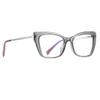 Bbllabulling Cat Eye Fashion Ladies Reading Glasses Spring Hinge Readers for Women (gray, 2.0, multiplier_x) view 4